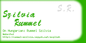 szilvia rummel business card